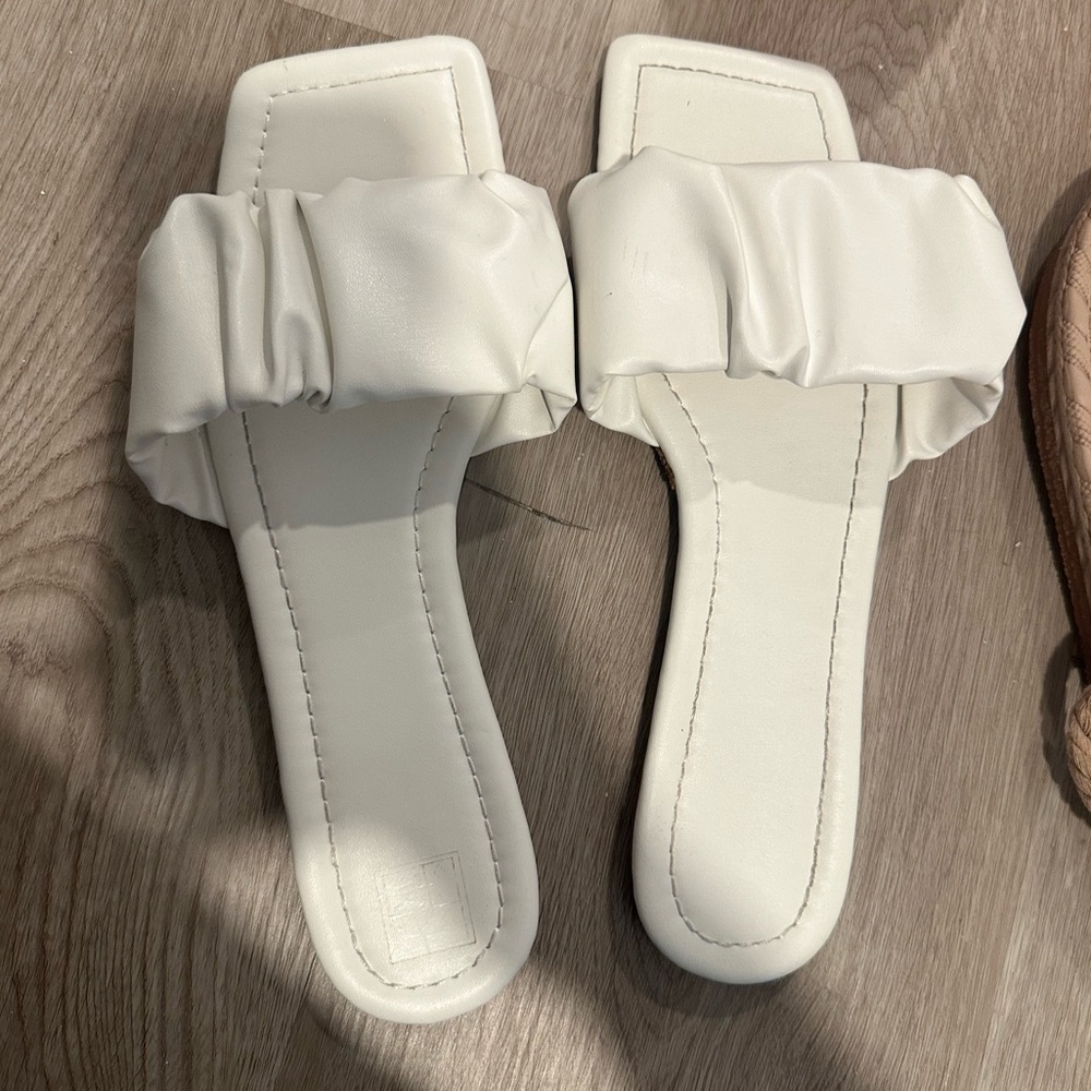 White sandals